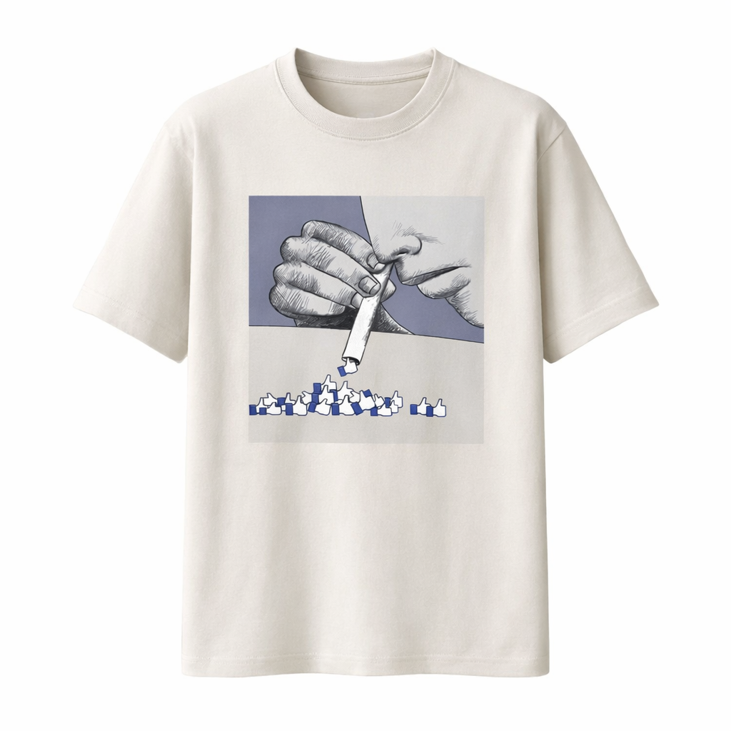 "Social Addiction" Graphic Short Sleeve T-Shirt