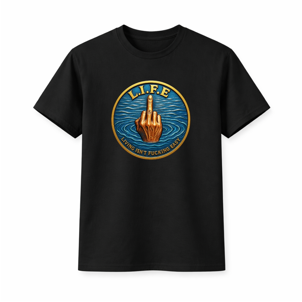 "L.I.F.E" Statement Graphic T-Shirt – Black