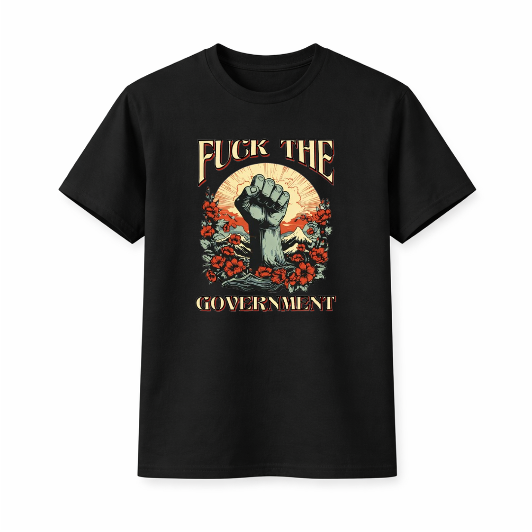 "Fck the Government" Statement Graphic T-Shirt