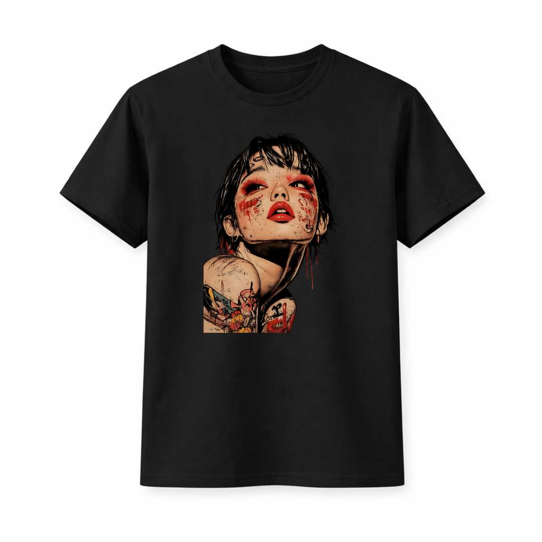 "Ink Rebel" Portrait Graphic T-Shirt