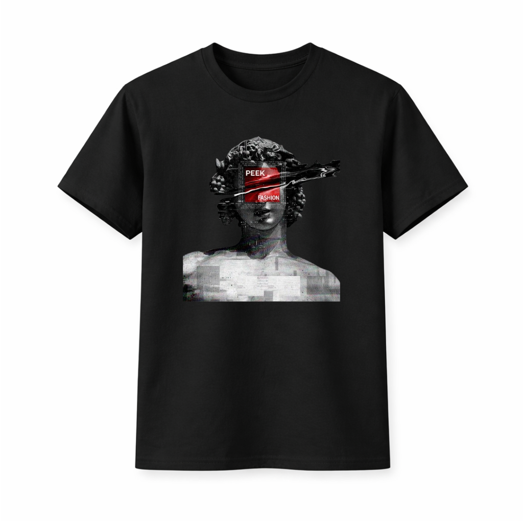 "Glitch Statue" Graphic T-Shirt