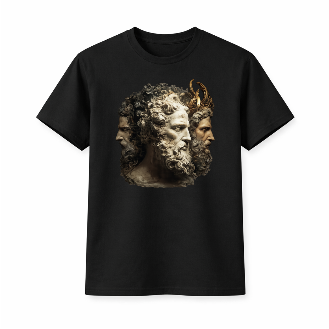 "Tri-Head-Mythology" Graphic T-Shirt