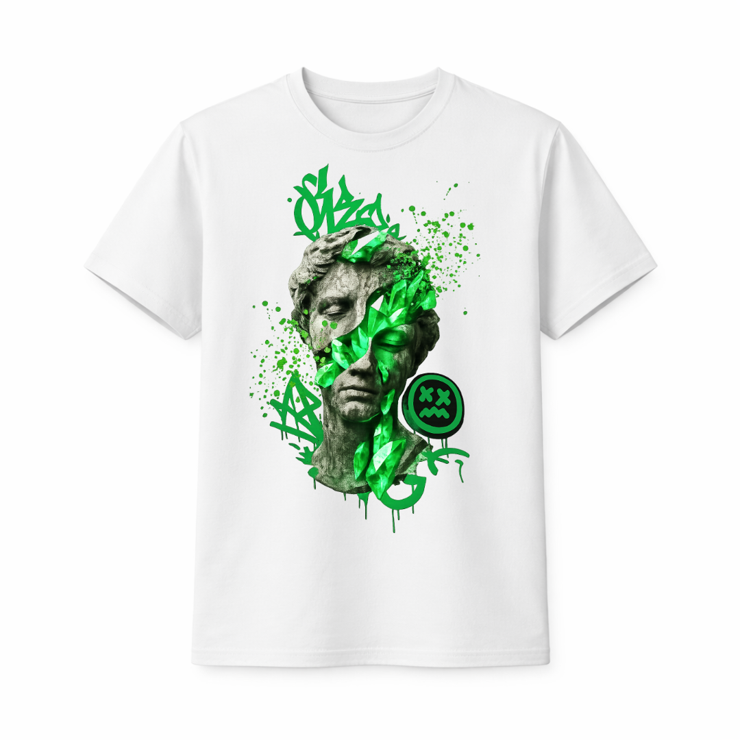 "Neon Ruin" Statue Graphic T-Shirt